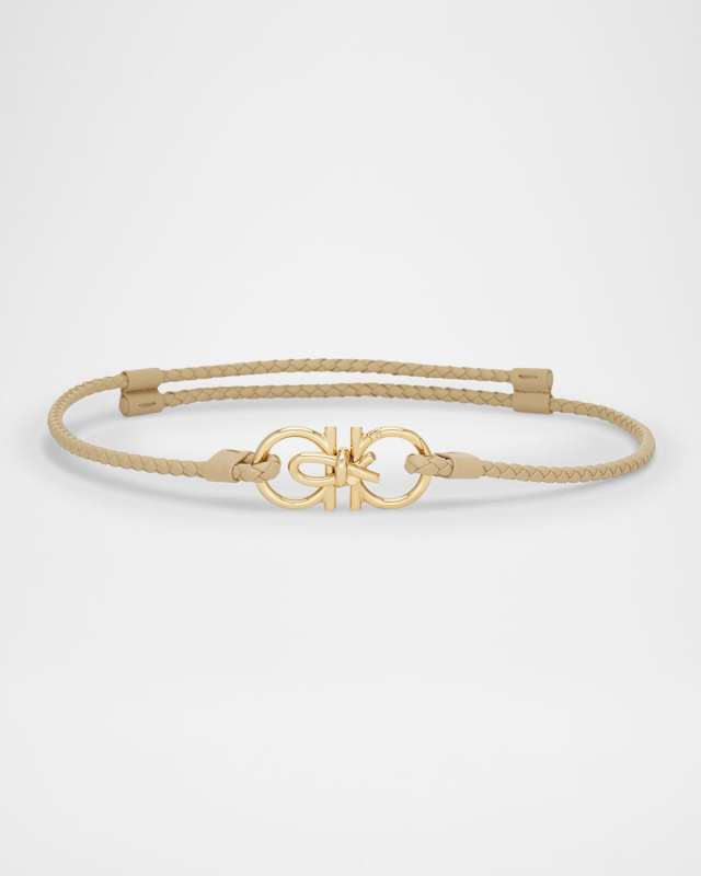 Gancio Braided Leather Belt